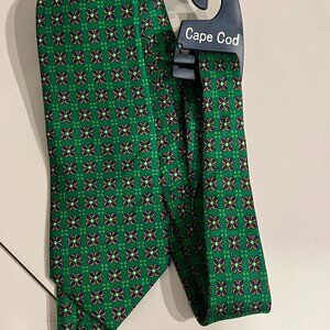 Cape Cod Vibrant Multicolor Silk Tie‎ Green Purple Blue Orange New Without Tag